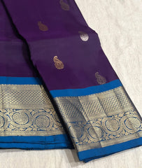 PURPLE / BLUE KANCHI SAREE