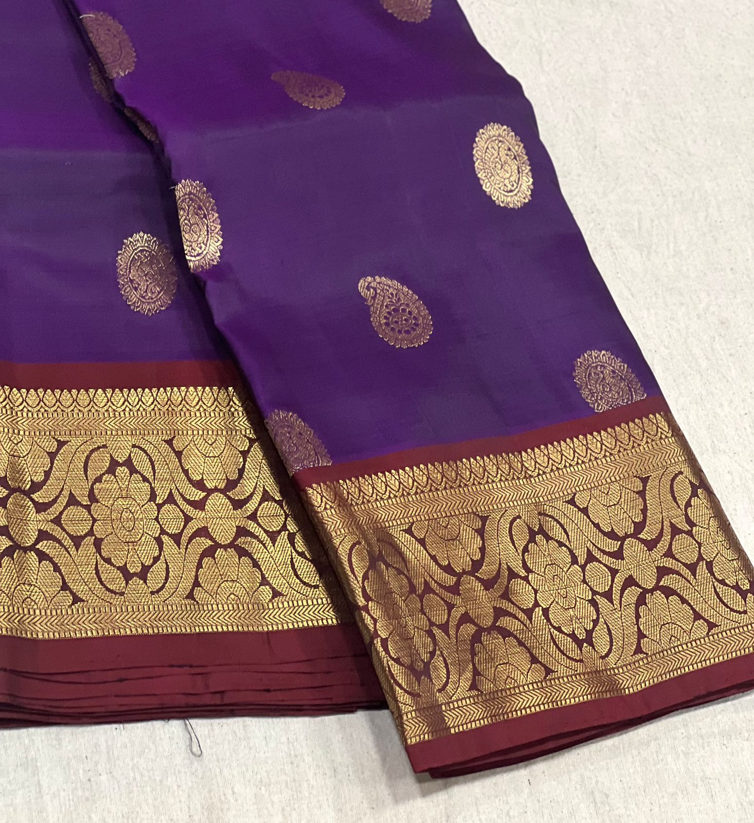 PURPLE / MAROON KANCHI SAREE