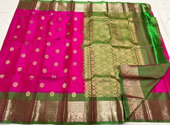 PINK / GREEN KANCHI SAREE