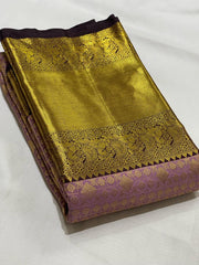 PINK / BROWN KANCHI SAREE