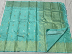 SKY BLUE  KANCHI SILK SAREE