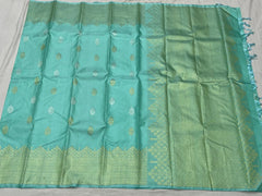 SKY BLUE  KANCHI SILK SAREE