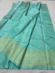 SKY BLUE  KANCHI SILK SAREE