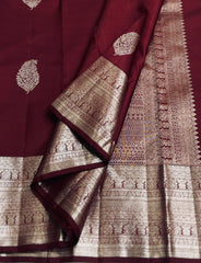 MAROON KANCHI SILK SAREE