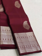 MAROON KANCHI SILK SAREE