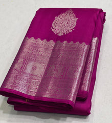 PINK/SILVER KANCHI NSILK SAREE