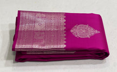 PINK/SILVER KANCHI NSILK SAREE