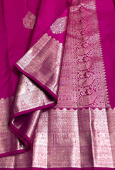 PINK/SILVER KANCHI NSILK SAREE
