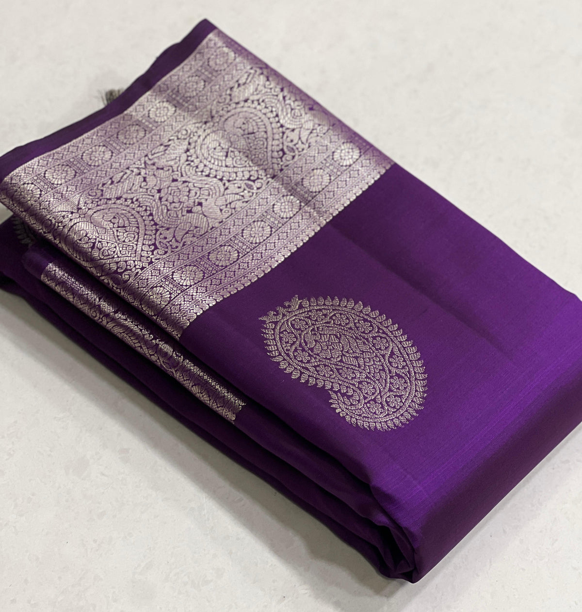 PURPLE/ SILVER KANCHI NSILK SAREE