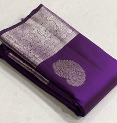PURPLE/ SILVER KANCHI NSILK SAREE