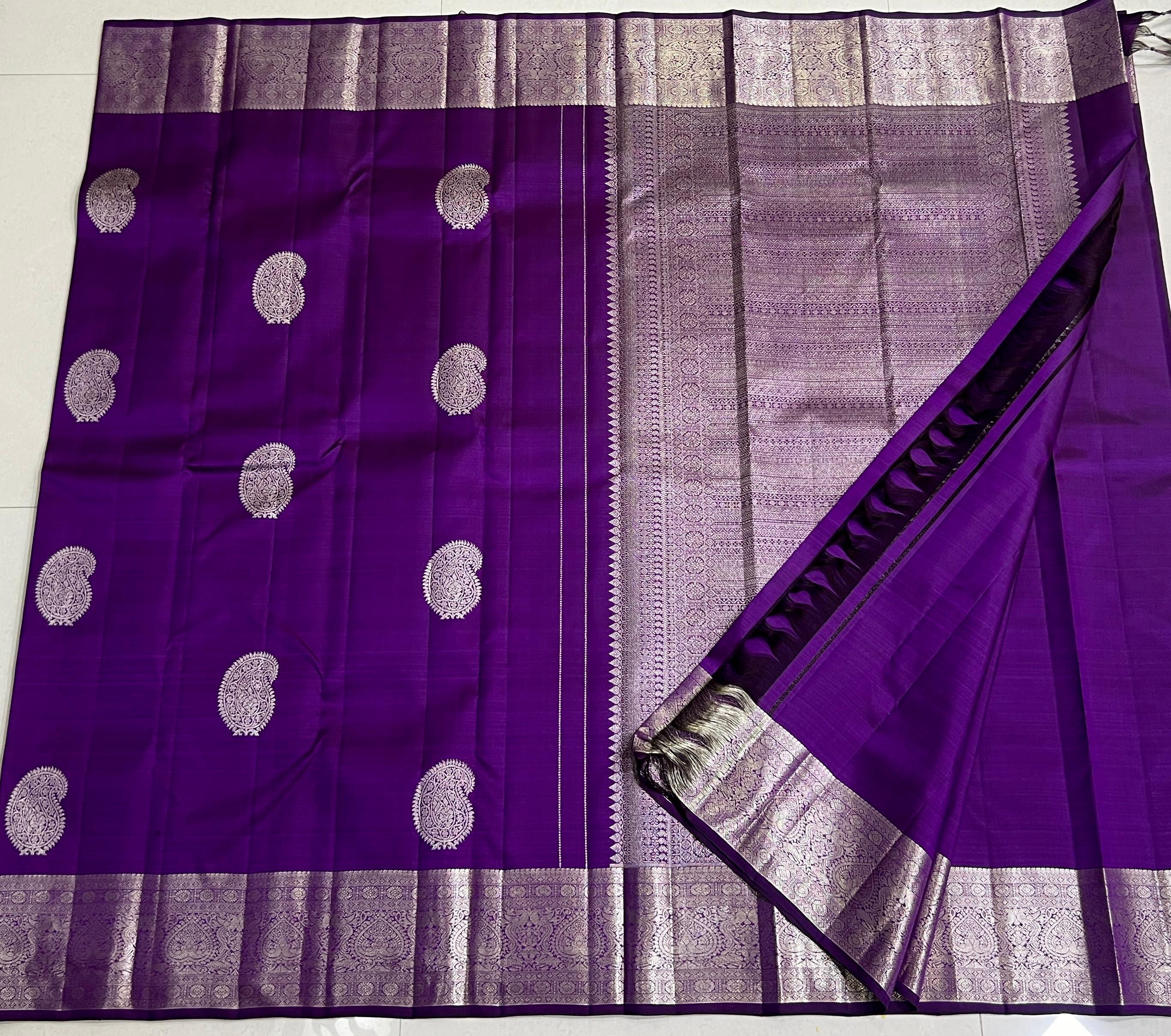 PURPLE/ SILVER KANCHI NSILK SAREE