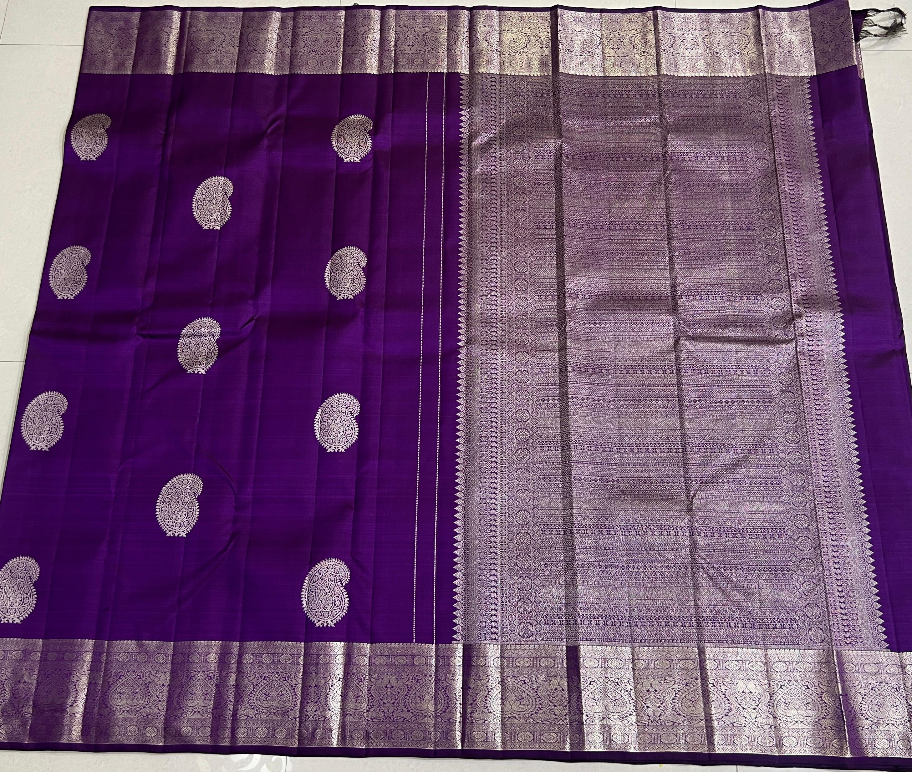 PURPLE/ SILVER KANCHI NSILK SAREE