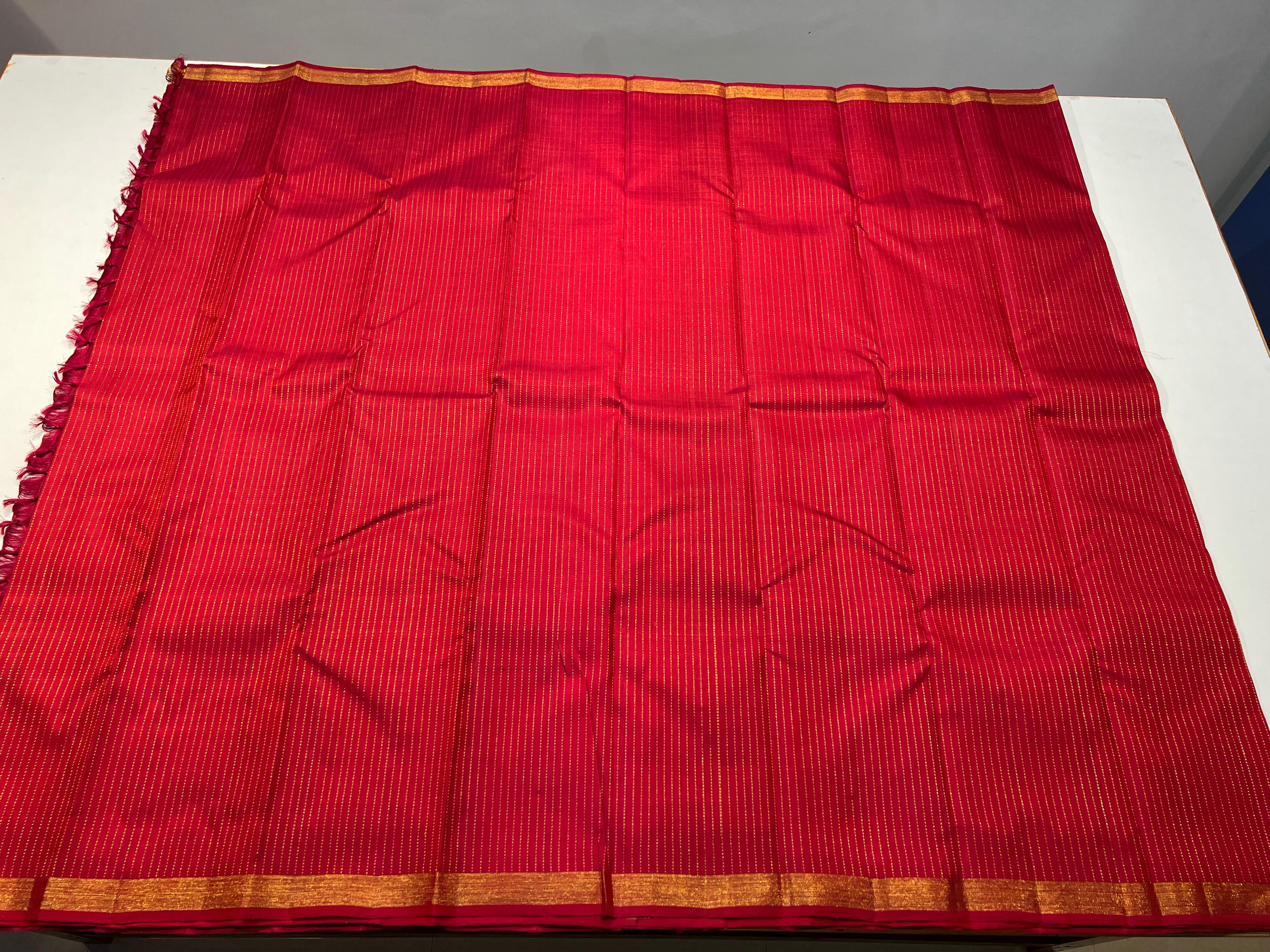 RED GOLD KANCHI SILK SAREE