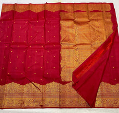 RED KANCHI SILK