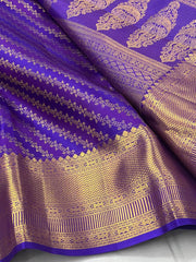 PURPLE ZIG ZAG KANCHI SILK
