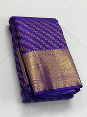 PURPLE ZIG ZAG KANCHI SILK