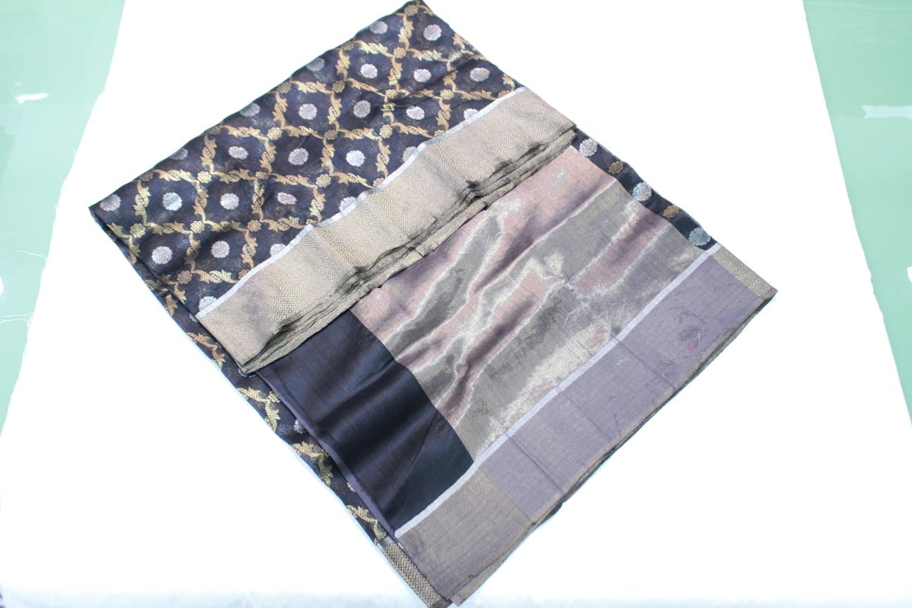 BLACK GOLD CHANDERI SAREE