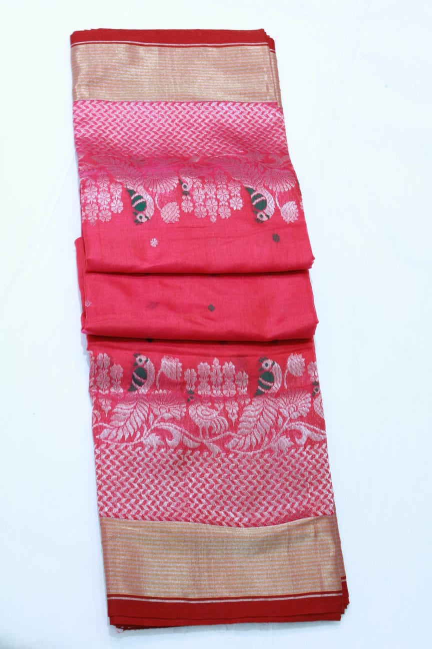 PINK CHANDERI SAREE