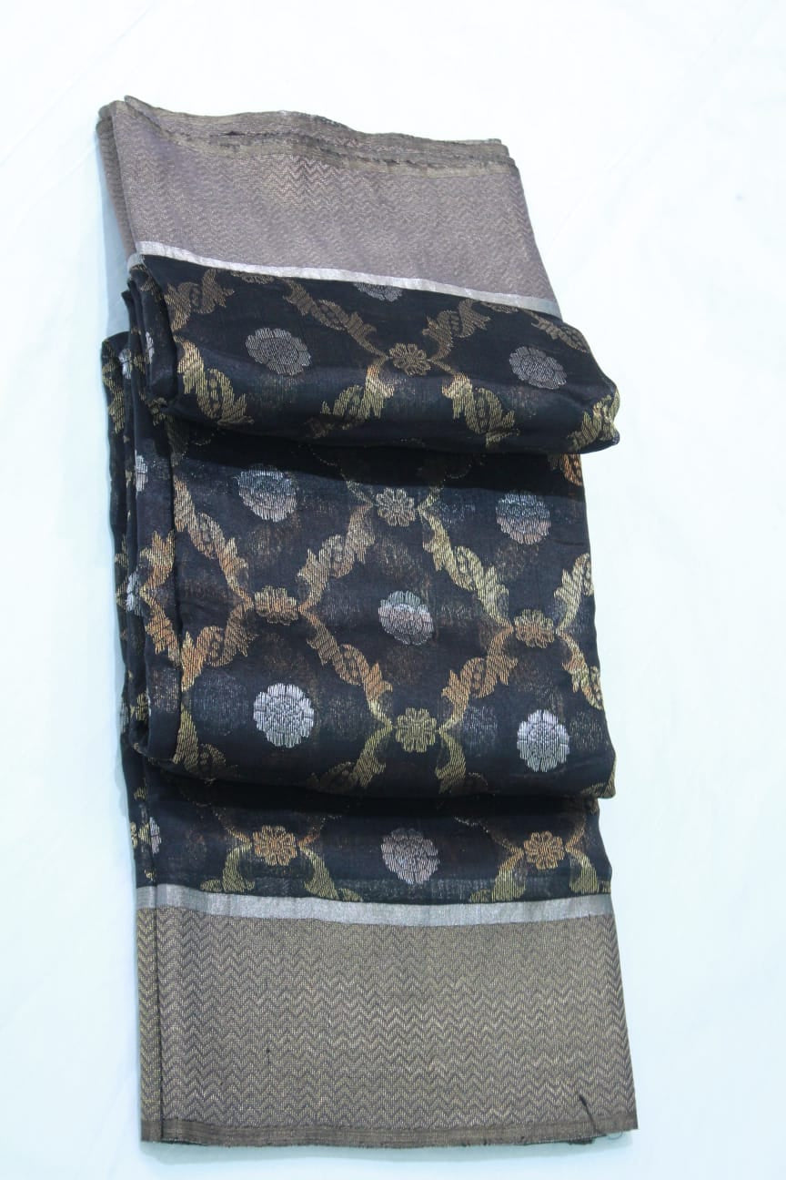 BLACK GOLD CHANDERI SAREE