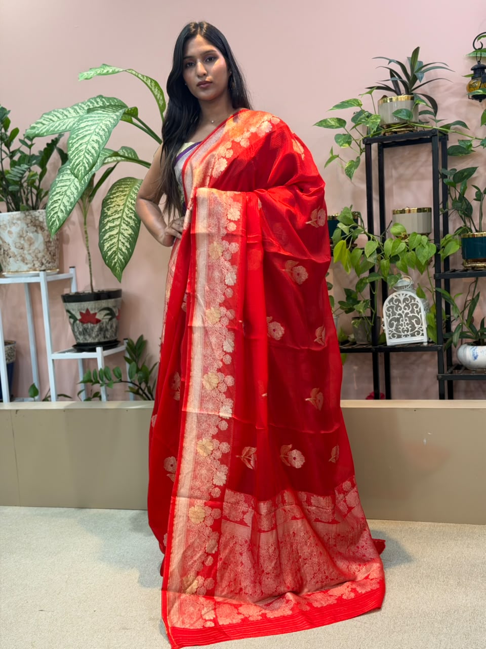 Red Kota Saree