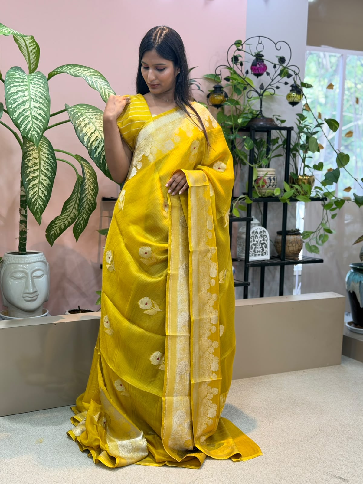 Yellow Kota Saree