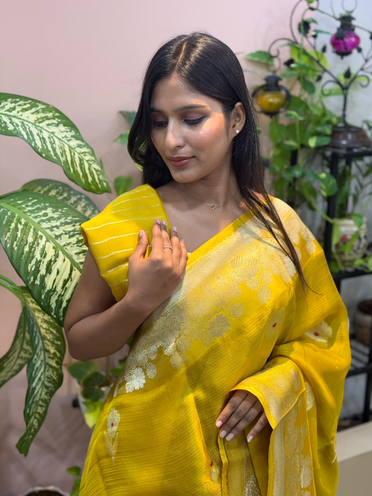 Yellow Kota Saree
