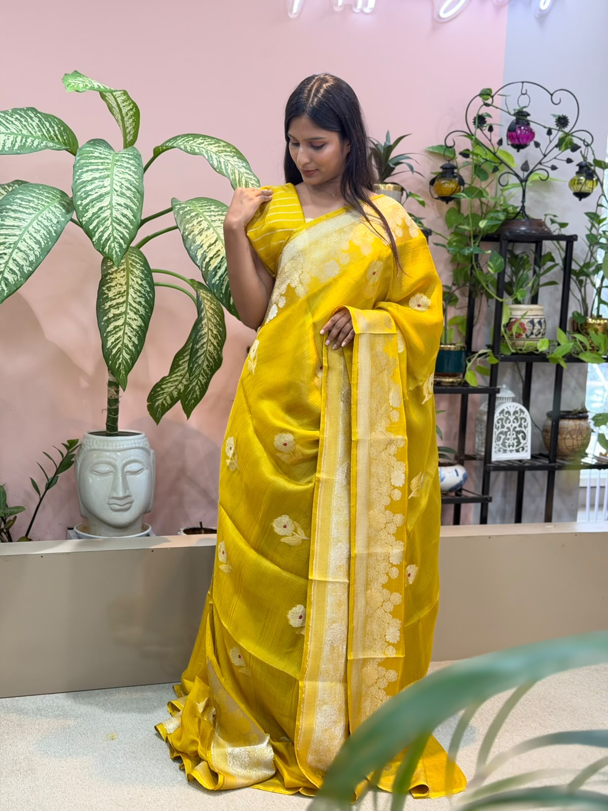 Yellow Kota Saree
