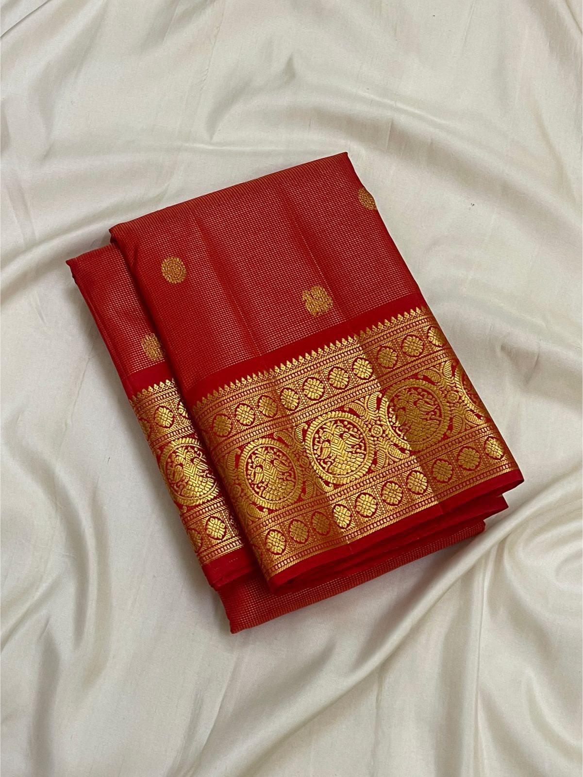 Red Kanchi Saree