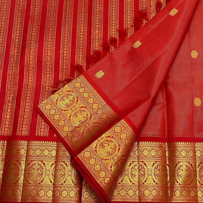 Red Kanchi Saree