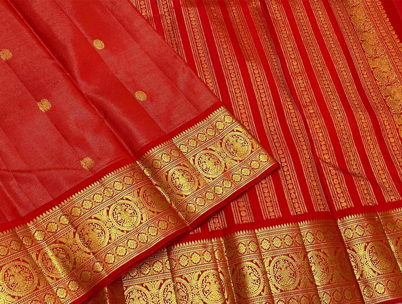 Red Kanchi Saree