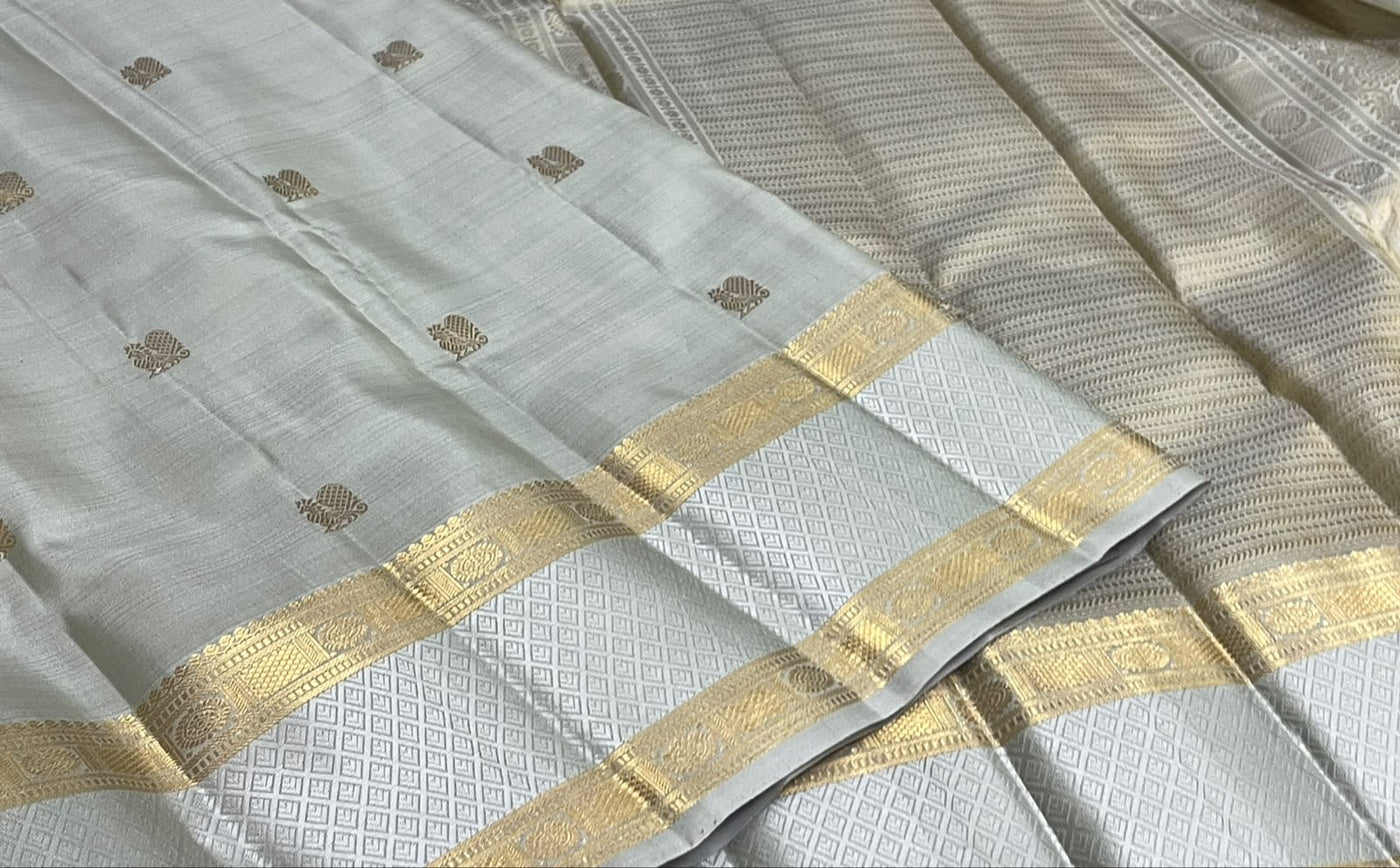 Olive Green Kanchi Saree