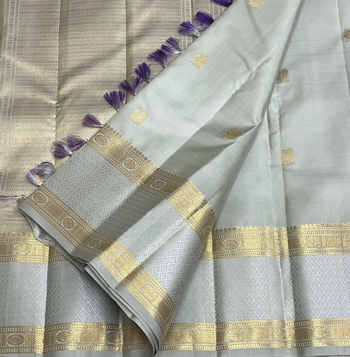 Olive Green Kanchi Saree