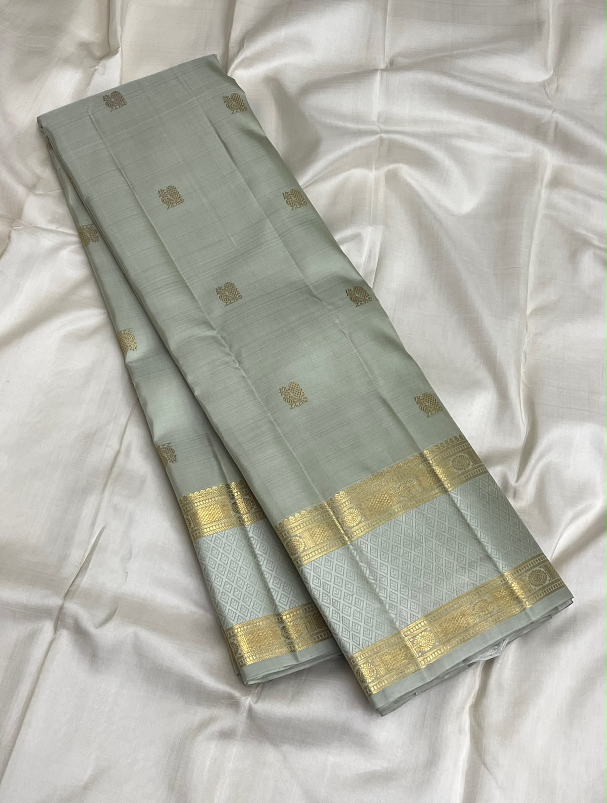 Olive Green Kanchi Saree