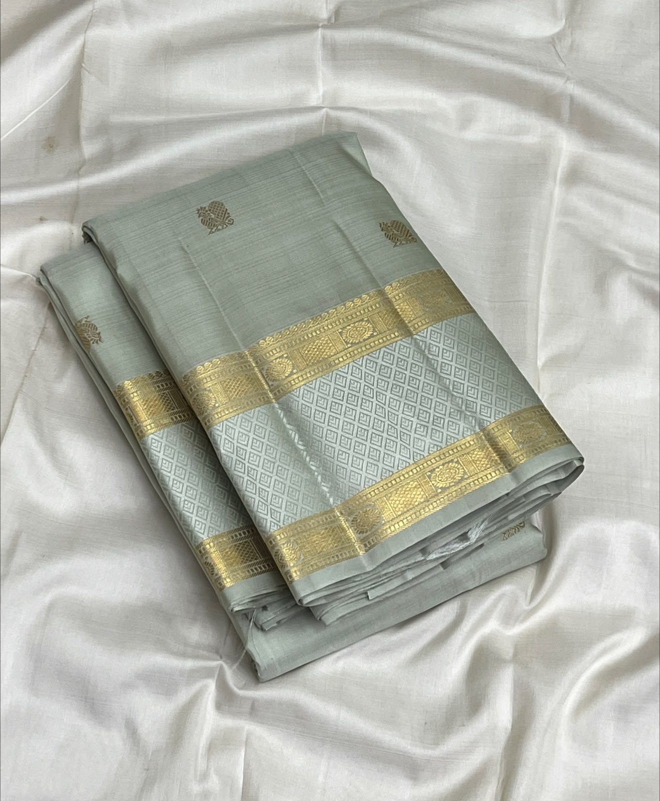 Olive Green Kanchi Saree