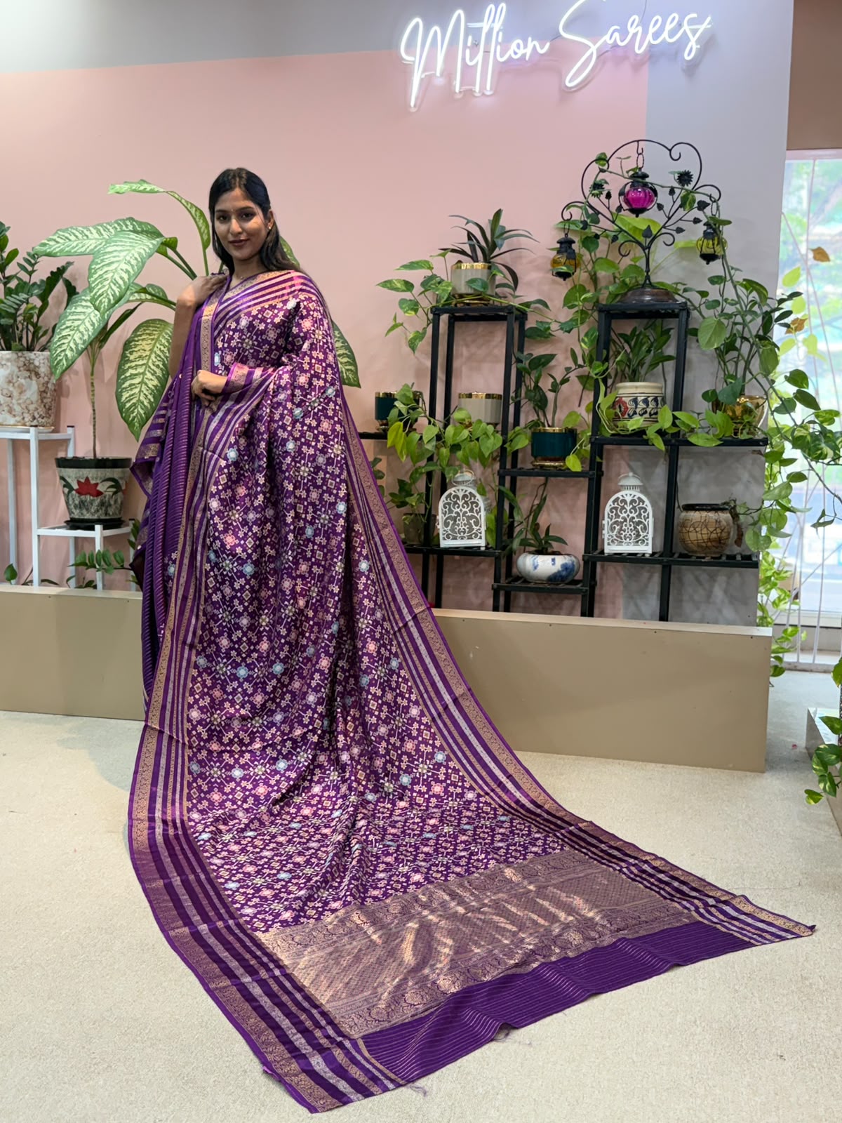 FANCY PATOLA PURPLE SAREE