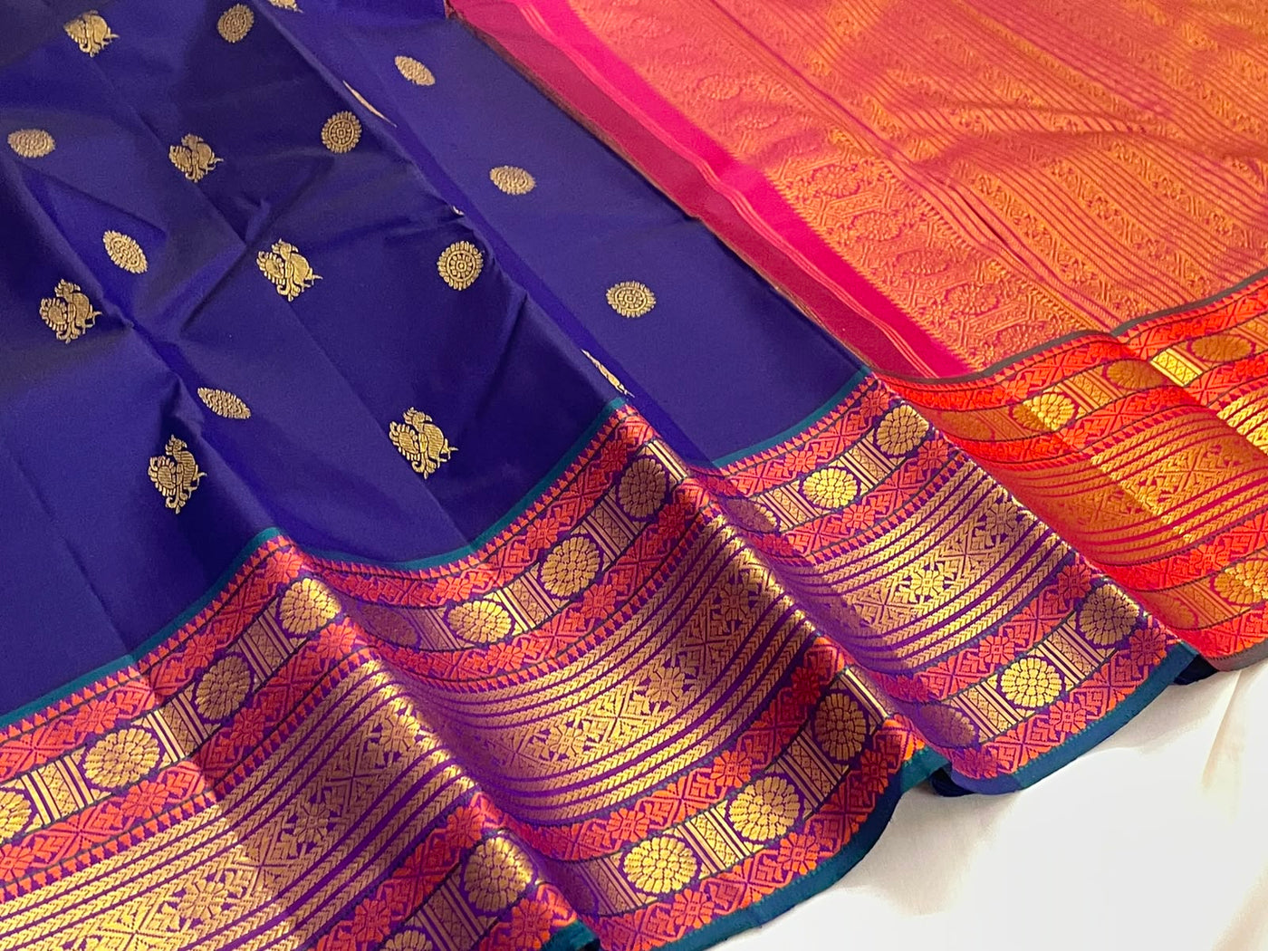 PURPLE PINKISH  KANCHI SAREE