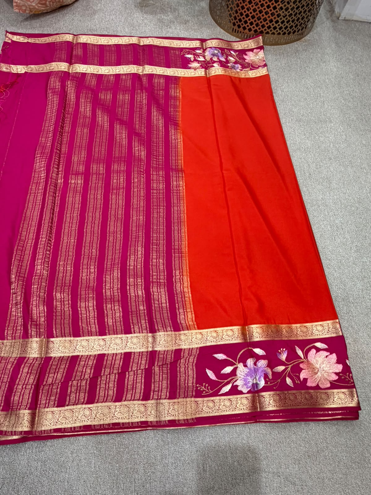 RED FANCY MYSORE SILK