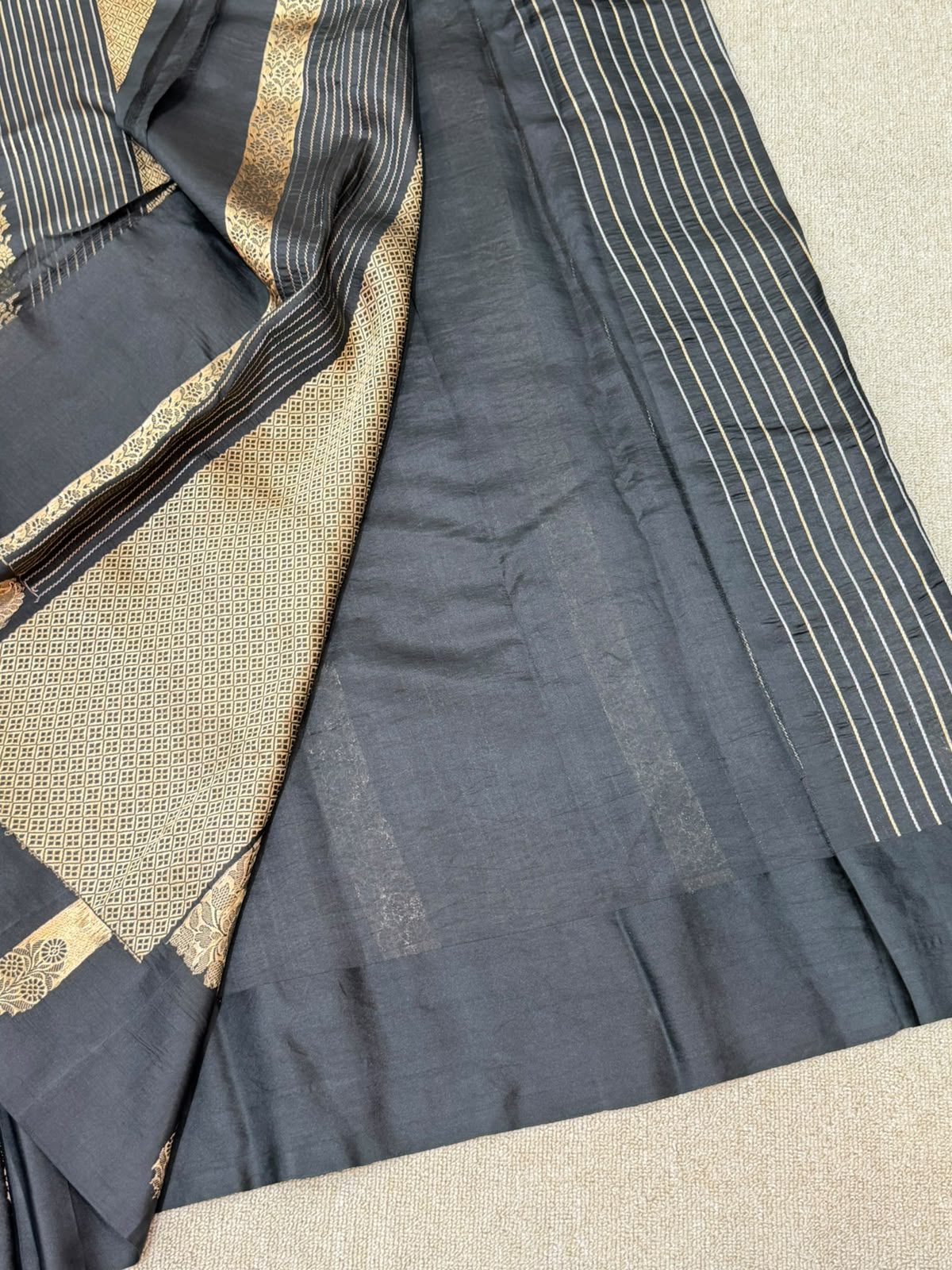 SOFT SILK BLACK SAREE