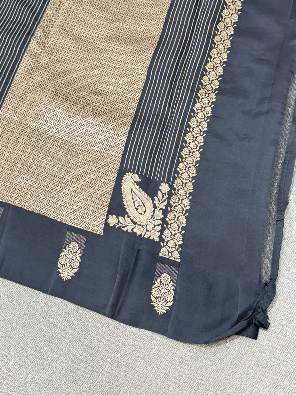 SOFT SILK BLACK SAREE