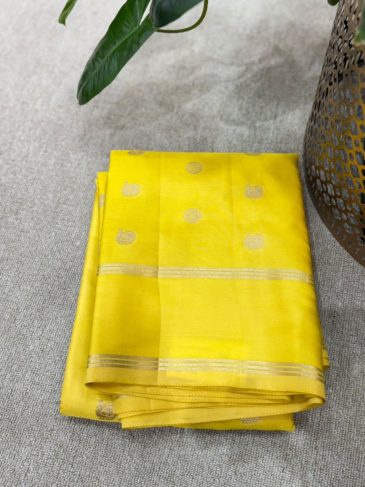 SOFT SILK YELLOW SAREE GAP BORDER