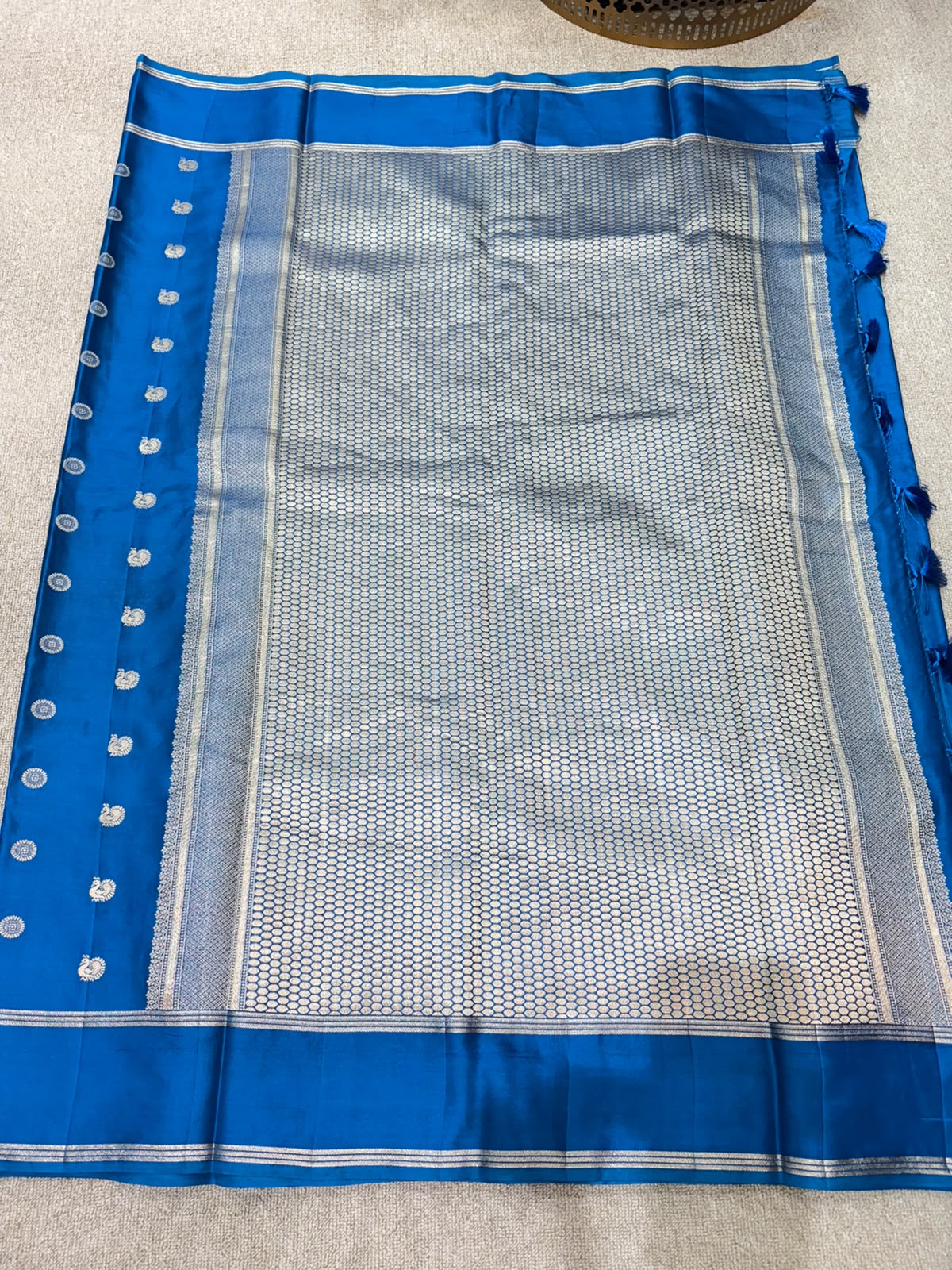 SOFT SILK PEACOCK SAREE GAP BORDER