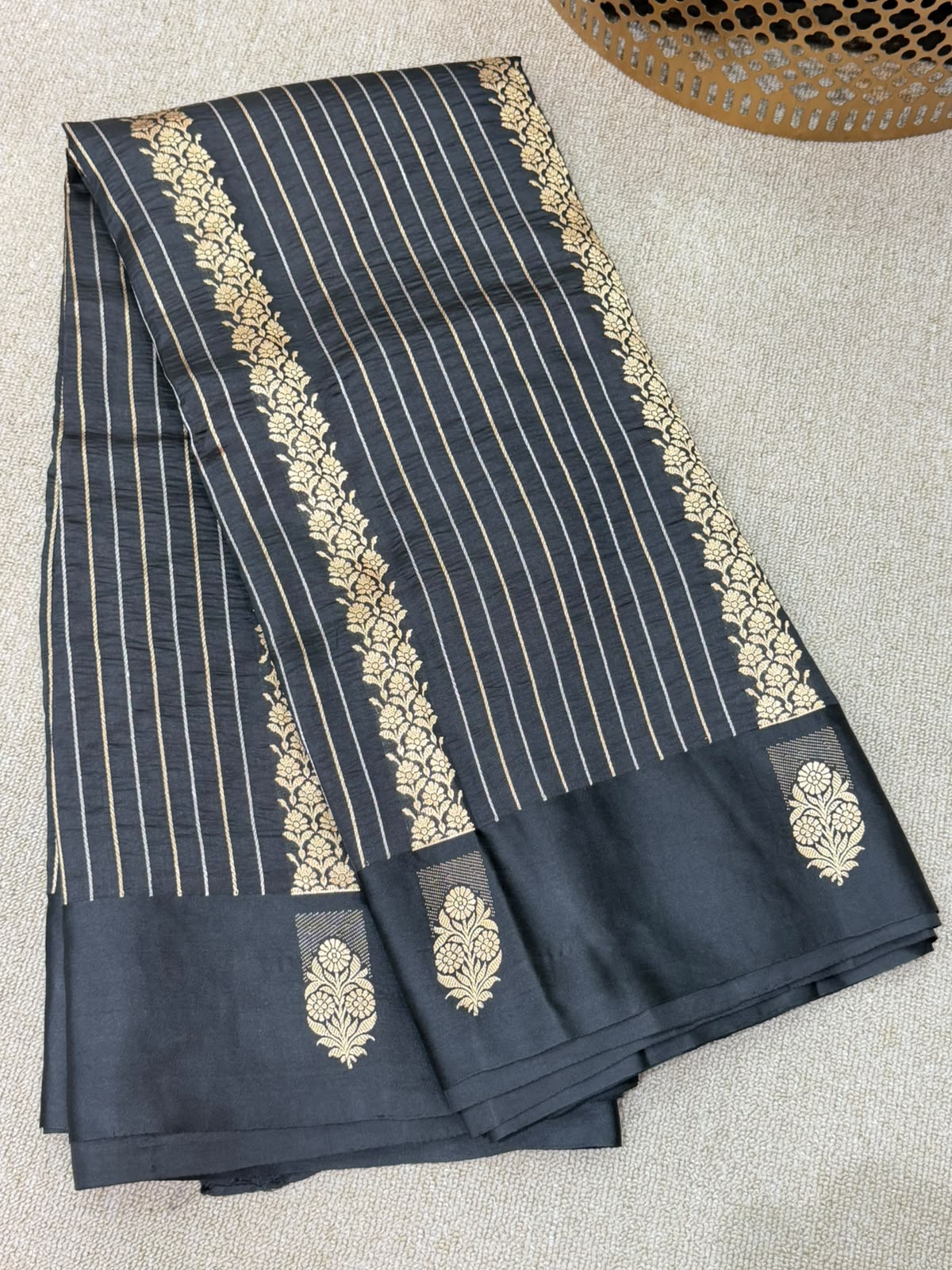 SOFT SILK BLACK SAREE