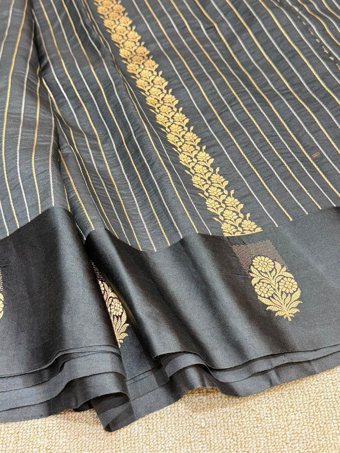 SOFT SILK BLACK SAREE