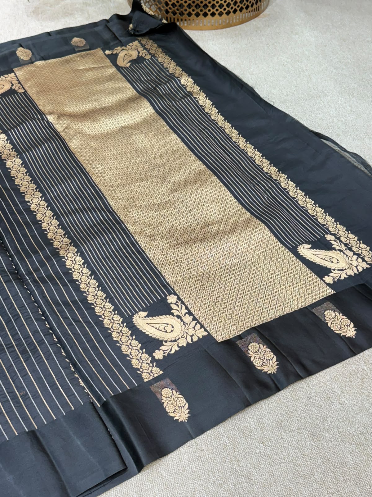 SOFT SILK BLACK SAREE