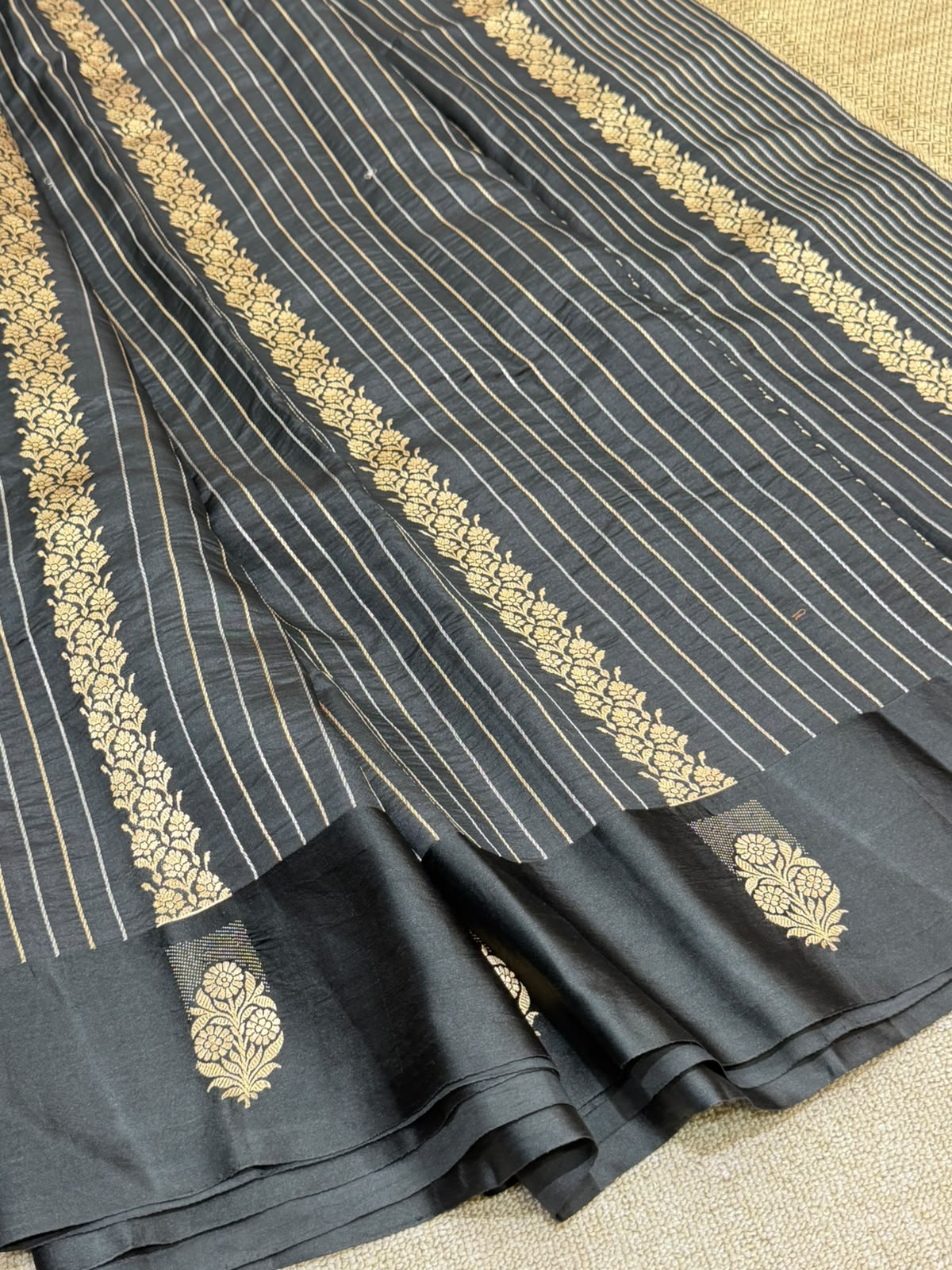SOFT SILK BLACK SAREE