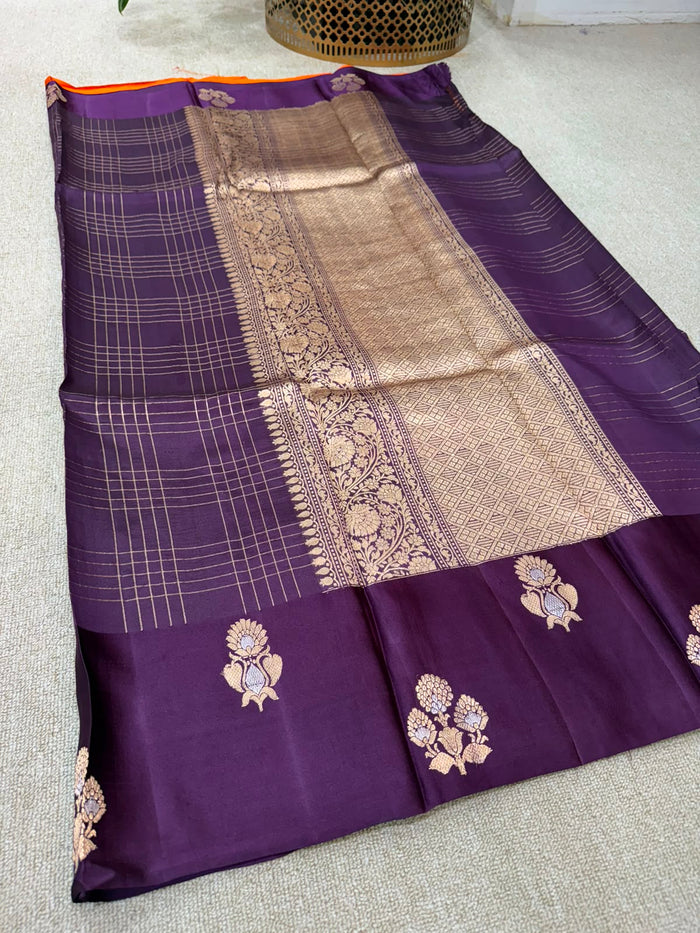 SOFT SILK PURPLE SAREE