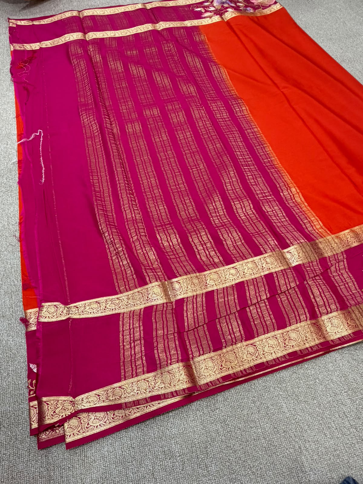 RED FANCY MYSORE SILK