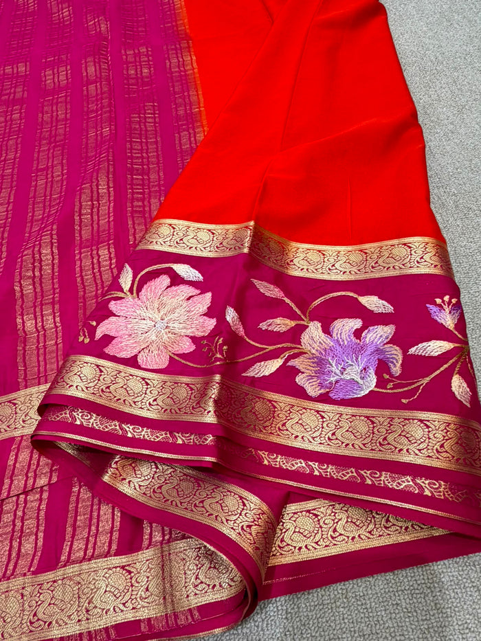 RED FANCY MYSORE SILK