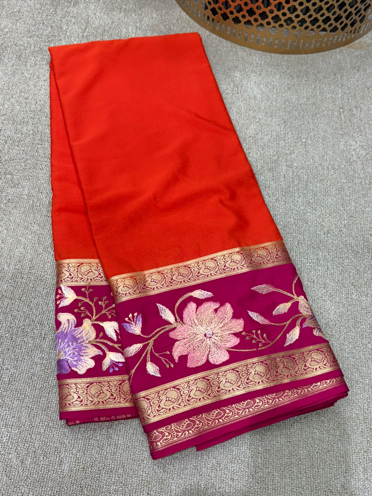 RED FANCY MYSORE SILK