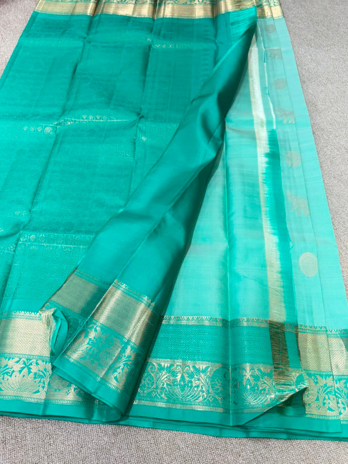 SEA GREEN KANCHI SAREE